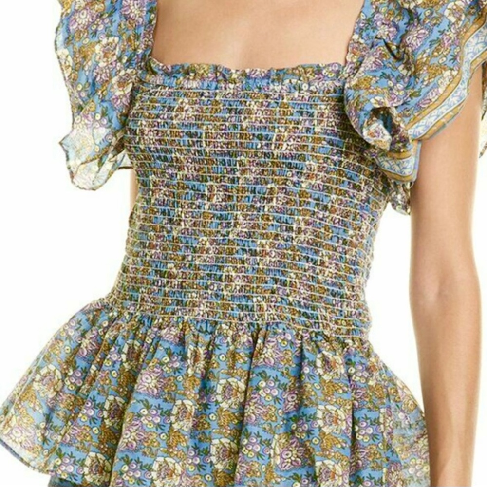 Jennifer & Grace Smocked floral Top*NWT
